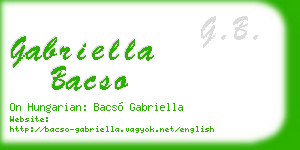 gabriella bacso business card
